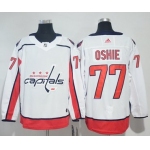 Adidas Capitals #77 T.J. Oshie White Road Authentic Stitched NHL Jersey