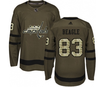 Adidas Capitals #83 Jay Beagle Green Salute to Service Stitched NHL Jersey