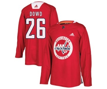 Men's Washington Capitals #26 Nic Dowd Adidas Authentic Practice Jersey - Red