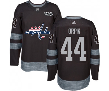 Men's Washington Capitals #44 Brooks Orpik Black 100th Anniversary Stitched NHL 2017 adidas Hockey Jersey