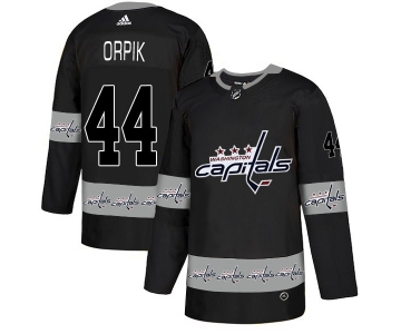 Men's Washington Capitals #44 Brooks Orpik Black Team Logos Fashion Adidas Jersey