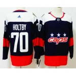 Men's Washington Capitals #70 Braden Holtby Navy Blue 2018 Stadium Series Stitched NHL Hockey Jersey