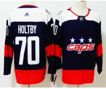 Men's Washington Capitals #70 Braden Holtby Navy Blue 2018 Stadium Series Stitched NHL Hockey Jersey