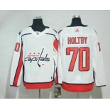 Men's Washington Capitals #70 Braden Holtby White 2017-2018 Hockey Stitched NHL Jersey