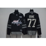 Men's Washington Capitals #77 T.J. Oshie Black 100th Anniversary Stitched NHL 2017 adidas Hockey Jersey