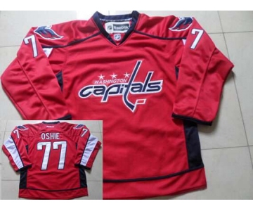 Men's Washington Capitals #77 T.J. Oshie Red Home NHL Reebok Jersey