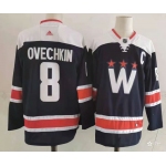 Men's Washington Capitals #8 Alex Ovechkin NEW Navy Blue Adidas Stitched NHL Jersey