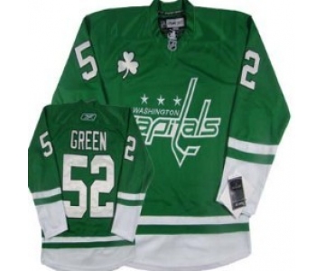 Washington Capitals #52 Mike Green St. Patrick's Day Green Jersey