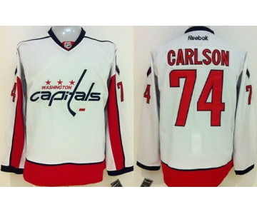 Washington Capitals #74 John Carlson White Jersey