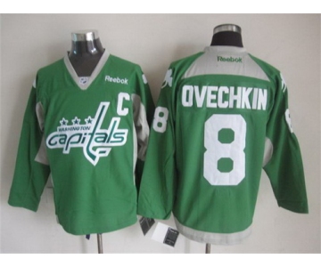 Washington Capitals #8 Alex Ovechkin 2014 Training Green Jersey