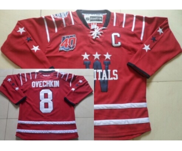 Washington Capitals #8 Alex Ovechkin 2015 Winter Classic Red 40TH Jersey