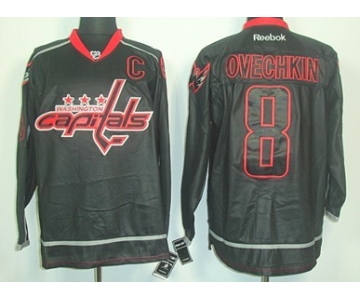 Washington Capitals #8 Alex Ovechkin Black Ice Jersey