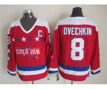 Washington Capitals #8 Alex Ovechkin Red All-Star Throwback CCM Jersey