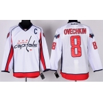 Washington Capitals #8 Alex Ovechkin White Jersey