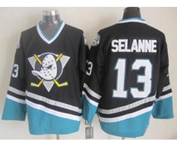 Anaheim Ducks #13 Teemu Selanne Purple Throwback CCM Jersey