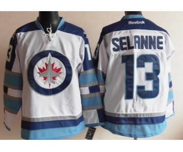 Winnipeg Jets #13 Teemu Selanne White Jersey