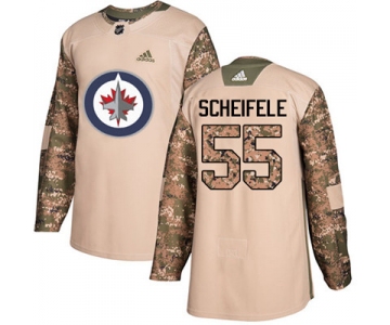 Adidas Winnipeg Jets #55 Mark Scheifele Camo Authentic 2017 Veterans Day Stitched Youth NHL Jersey