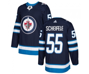 Adidas Winnipeg Jets #55 Mark Scheifele Navy Blue Home Authentic Stitched Youth NHL Jersey