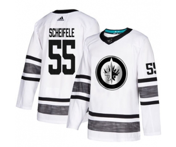 Jets #55 Mark Scheifele White Authentic 2019 All-Star Stitched Hockey Jersey