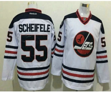 Men's Winnipeg Jets #55 Mark Scheifele White 2017 Winter Classic Stitched NHL Reebok Hockey Jersey