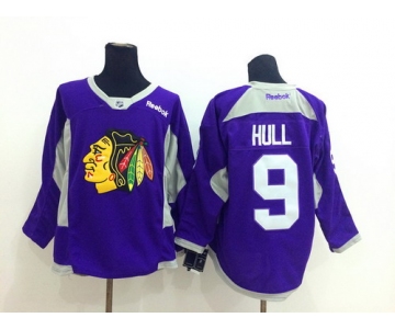 Chicago Blackhawks #9 Bobby Hull 2014 Training Purple Jersey