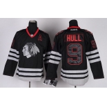 Chicago Blackhawks #9 Bobby Hull Black Ice Jersey