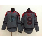 Chicago Blackhawks #9 Bobby Hull Charcoal Gray Jersey