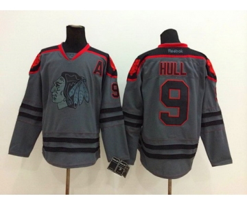 Chicago Blackhawks #9 Bobby Hull Charcoal Gray Jersey