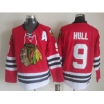 Chicago Blackhawks #9 Bobby Hull Red Throwback CCM Jersey