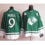 Chicago Blackhawks #9 Bobby Hull St. Patrick's Day Green Jersey