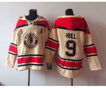 Old Time Hockey Chicago Blackhawks #9 Bobby Hull Cream Hoodie