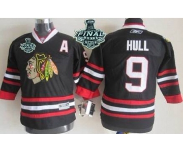 Youth Chicago Blackhawks #9 Bobby Hull 2015 Stanley Cup Black Jersey