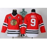 Youth Chicago Blackhawks #9 Bobby Hull 2015 Stanley Cup Red Jersey