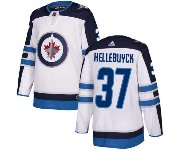 Adidas NHL Winnipeg Jets #37 Connor Hellebuyck Away White Authentic Jersey