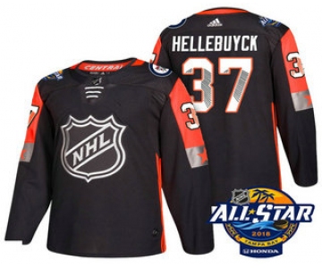 Men's Winnipeg Jets #37 Connor Hellebuyck Black 2018 NHL All-Star Stitched Ice Hockey Jersey