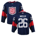 Men's Team USA #26 Blake Wheeler Navy Blue 2016 World Cup of Hockey Game Jersey