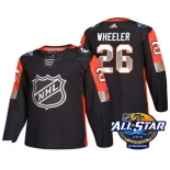 Men's Winnipeg Jets #26 Blake Wheeler Black 2018 NHL All-Star Stitched Ice Hockey Jersey