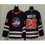 Men's Winnipeg Jets #26 Blake Wheeler Navy Blue 2019 Heritage Classic Adidas Stitched NHL Jersey