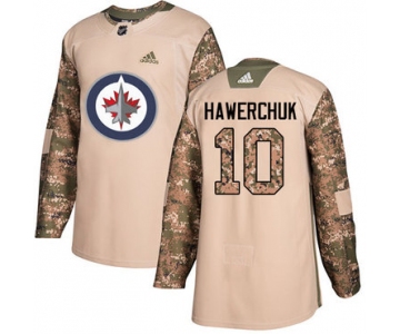 Adidas Jets #10 Dale Hawerchuk Camo Authentic 2017 Veterans Day Stitched NHL Jersey