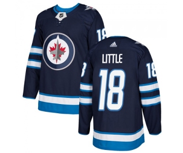 Adidas Jets #18 Bryan Little Navy Blue Home Authentic Stitched NHL Jersey