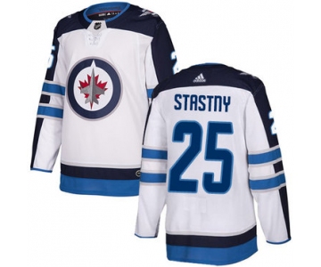 Adidas NHL Winnipeg Jets #25 Paul Stastny Away White Authentic Jersey