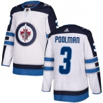 Adidas NHL Winnipeg Jets #3 Tucker Poolman Away White Authentic Jersey