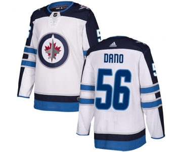 Adidas NHL Winnipeg Jets #56 Marko Dano Away White Authentic Jersey