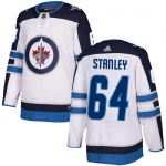 Adidas NHL Winnipeg Jets #64 Logan Stanley  Away White Authentic Jersey