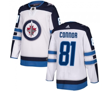 Adidas NHL Winnipeg Jets #81 Kyle Connor Away White Authentic Jersey