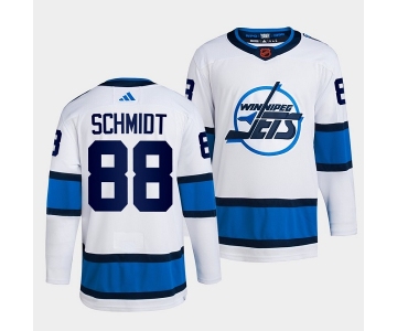 Men's Winnipeg Jets #88 Nate Schmidt White 2022 Reverse Retro Stitched Jersey