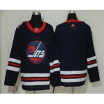 Men's Winnipeg Jets Blank Navy Blue 2019 Heritage Classic Adidas Stitched NHL Jersey