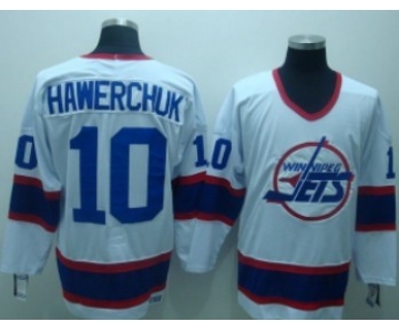 Winnipeg Jets #10 Dale Hawerchuk White Throwback CCM Jersey