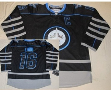 Winnipeg Jets #16 Andrew Ladd Black Ice Jersey