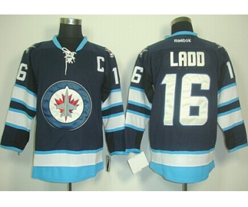 Winnipeg Jets #16 Andrew Ladd Navy Blue Jersey